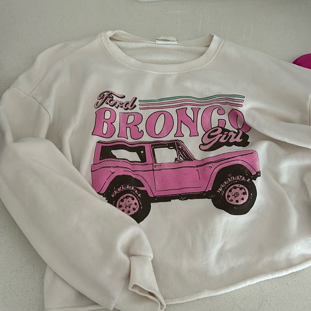 Cream crew neck